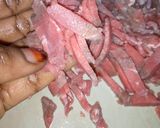 A picture of step 2 of Saucy beef wraps.
