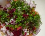 A picture of step 2 of Mayonnaise salsa vegetables dip.