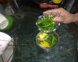 A picture of step 2 of Kairi Mint Jaggery Chutney.