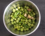 A picture of step 1 of Green peas & Maize flour vada.
