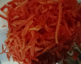 A picture of step 1 of Gajar ka halwa.
