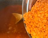 A picture of step 3 of WFH Lentil, spinach and sweet potato curry.