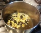 A picture of step 5 of Payasam (Kheer, phirni, Badam  pal payasam in tamil) in South Indian style.