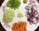 A picture of step 1 of Vegetable Chowmein.