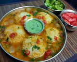 A picture of step 3 of Sabudana rava idli.