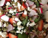 A picture of step 1 of Strawberry and feta salad 🍓.