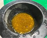 A picture of step 2 of Pomegranate molasses salad dressing.