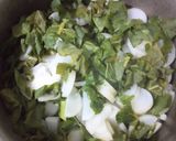 A picture of step 1 of Mooli Shaljum Ke Bhujia.