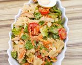 A picture of step 5 of Pasta and Chicken Salad.