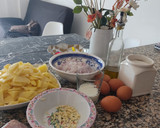 Foto del paso 1 de la receta: Tortilla de patata con tacos de jamón serrano