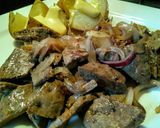Foto del paso 8 de la receta: PICADA De Hígado con Cebolla y Papas con Alioli...!