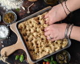 A picture of step 6 of Tomato and basil focaccia bread.