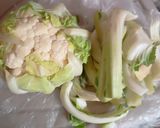 A picture of step 1 of Minestrone with Cauliflower Leaves.