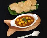 A picture of step 7 of Batata nu Shaak (no onion garlic).