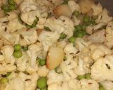 A picture of step 4 of Gobi Matar Aloo.