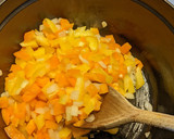 A picture of step 3 of Mexican black bean and sweetcorn soup.