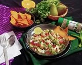 A picture of step 4 of Indian pear (Babugosha) salsa.