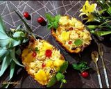 A picture of step 8 of Thai Pineapple Prawns fried Rice.
