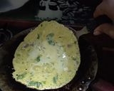 A picture of step 3 of Besan chilla.