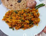 A picture of step 7 of Zunka/Jhunka - A Signature Maharashtrian Dish.