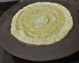 A picture of step 3 of Green Moong Chilla.
