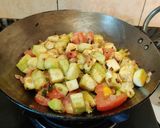 A picture of step 6 of Roasted Green Eggplant Mash or Hare Baingan ka Bharta.