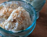 A picture of step 8 of Banana + coconut cheat ice cream.