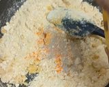 A picture of step 2 of Sooji besan laddo.
