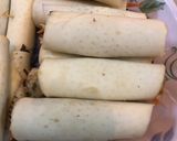 Hình bước làm 2 của món Chả giò trong,ngoài sake
