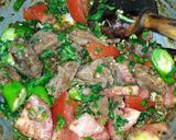 A picture of step 8 of Beef Boti Fry.