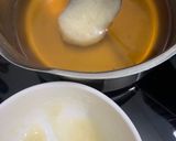 Hình bước làm 1 của món Panna cotta thạch trà đào 🍑