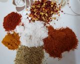 A picture of step 4 of Aalu gosht (mutton/beef).