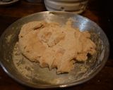 A picture of step 2 of Aloo Parathas.