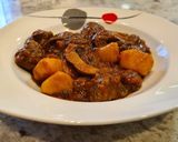 Foto del paso 7 de la receta: Morcillo de ternera guisado con champiñones y patatas