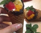 A picture of step 3 of Fruit 🍉  Waffle Cones.