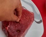Foto del paso 2 de la receta: Guarnición de verduras con lomo de res mechado bardeado