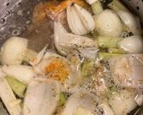 A picture of step 1 of Rotisserie Chicken Stock.