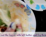 A picture of step 9 of Pumpkin Flower and leaves Fritters.