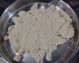 A picture of step 2 of Coconut Modak filled with Apple ganache.