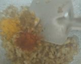 A picture of step 5 of Tandoori stuffed mushroom mattar masala (no garlic,no onion).