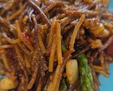 A picture of step 7 of Fideuá with Cuttlefish and Asparagus.