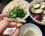 Hình bước làm 2 của món Cà tím nhồi chiên xù (món chay)