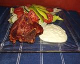 Foto del paso 10 de la receta: Puré de chayote papa, con pierna de pavo acompañado de ensalada