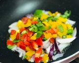 A picture of step 3 of Instant Masala Uttapam: With the Leftover Rice & Veggies.
