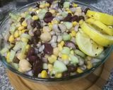 A picture of step 5 of Mexican Beans selad.
