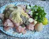 Une image de l'étape 1 de Tajine petit pois, boules de dinde et œufs.