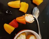 A picture of step 1 of My Bite Size Sweet Peppers stuffed with Cottage cheese & Chives.