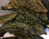 A picture of step 2 of Bharwa karele (bitter gourd).