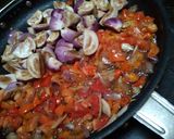 Foto langkah ke 3 dari resep Tumis T3 Tempe Teri Terong bumbu iris simple.
