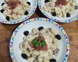 Foto del paso 4 de la receta Gnocchi 🥔, champiñones 🍄, salsa de trufa y crujiente jamón